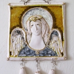 Ангел. Шамот, фаянс, глина, смальта, глазурь, соль. Ангел. Шамот, фаянс, глина, смальта, глазурь, соль.