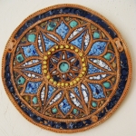 Геометрический рисунок. Шамот, фаянс, глина, смальта.