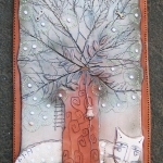 Кото-кошка. Шамот, фаянс, глина, смальта. Кото-кошка. Шамот, фаянс, глина, смальта.