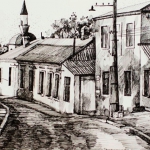 Провинция. Картон, гелевая ручка.